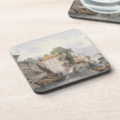 カントン、c.1850 (coloの近くのHoran運河の場面 コースター (左側)