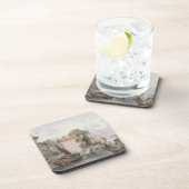 カントン、c.1850 (coloの近くのHoran運河の場面 コースター (右側)