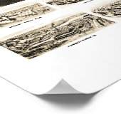 カントン、MAパノラママップ – 1918 ポスター (角)