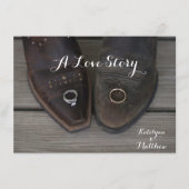 カント素朴リーウエスタンカスタムウェディングフォト招待状 エンクロージャーカード (正面)