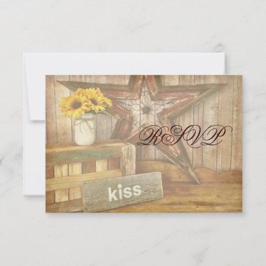 カント素朴リーウエスタンスターキス結婚出欠届けカード 出欠カード (裏面)