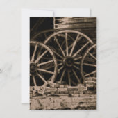 カント素朴リーウエスタンワゴンホイールの結婚式招待 招待状 (裏面)