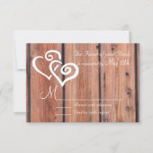 カント素朴リーウッドボードハートの結婚出欠 出欠カード (正面)