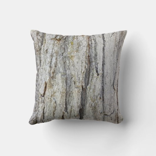 カント素朴リーオールドオークの木の粗い樹皮写真 クッション (裏面)