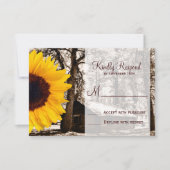 カント素朴リーキャビンひまわりの結婚式の出欠のカード 出欠カード (正面)