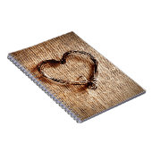 カント素朴リーツワインハートオンバーラッププリント ノートブック (右側)