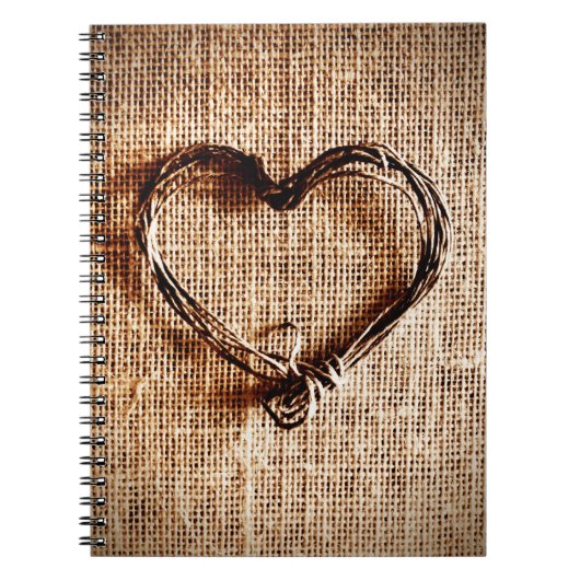 カント素朴リーツワインハートオンバーラッププリント ノートブック (正面)