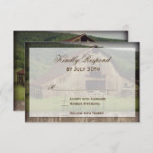 カント素朴リーバーンの結婚式の出欠確認カード 出欠カード (正面/裏面)