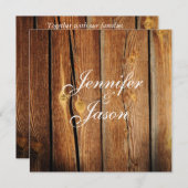 カント素朴リーバーンウッド結婚式招待状 招待状 (正面/裏面)