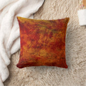カント素朴リーバーントオレンジブラウンテクスチャ クッション (ブランケット)