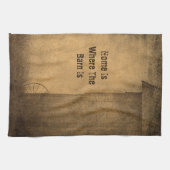 カント素朴リーバーンヴィンテージテクスチャのホームフレーズ キッチンタオル (横)
