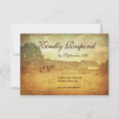 カント素朴リーバ動揺してーン結婚の出欠の返事 出欠カード (正面)