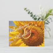 カント素朴リーヒマワリ結婚式招待状 招待状 (スタンド正面)