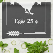 カント素朴リーファーム新鮮な鶏卵 キッチンタオル (折り畳み)