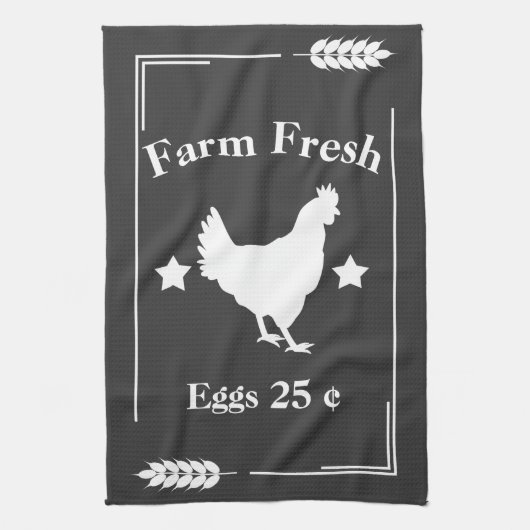 カント素朴リーファーム新鮮な鶏卵 キッチンタオル (縦)