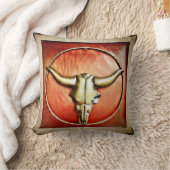 カント素朴リーブルホーンレザーフェイクデザイン クッション (ブランケット)