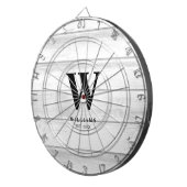 カント素朴リーホワイトバーンウッパーソナライズされたド ダーツボード (正面右)