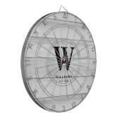 カント素朴リーホワイトバーンウッパーソナライズされたド ダーツボード (正面左)