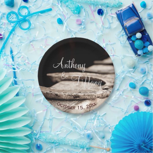 カント素朴リーホースショーズカウボー結婚イズケーキパップ ペーパープレート (パーティー)