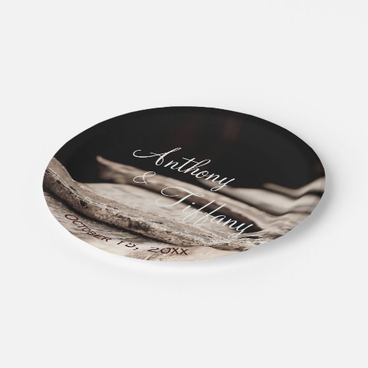 カント素朴リーホースショーズカウボー結婚イズケーキパップ ペーパープレート (アングル)