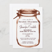 カント素朴リーメイソンジャーブライダルシャワー招待状 招待状 (正面/裏面)