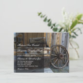 カント素朴リーワゴンホイール結婚式招待状 招待状 (スタンド正面)