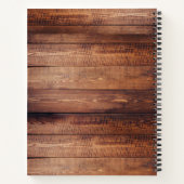 カント素朴リー女性のカーボーイブーツ&ハットバーンウッドプランク ノートブック (裏面)