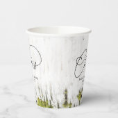 カント素朴リー樺の木樹皮テクスチャ応援 紙コップ (左)