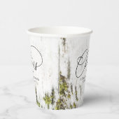 カント素朴リー樺の木樹皮テクスチャ応援 紙コップ (右)