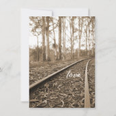 カント素朴リー線路結婚式招待状 招待状 (裏面)