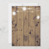 カント素朴リー・ウエディング・メイソン・ジャー・ライト・ヒマワリー 招待状 (裏面)