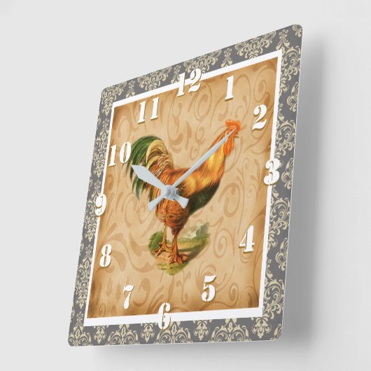 カント素朴リー·ルエレガントスター·ダマ華美スク スクエア壁時計 (傾斜)