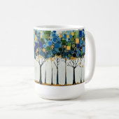 カンドエレガントインスキースタイルマグの木の列 コーヒーマグカップ (正面右)