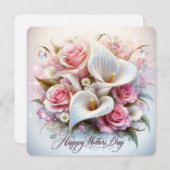 カンナの花とバラの母の日 シーズンカード (正面/裏面)