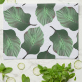 カンナトロピカナ熱帯葉グリーン キッチンタオル (折り畳み)