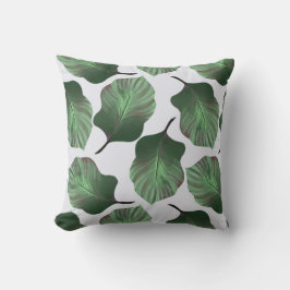 カンナトロピカナ熱帯葉グリーン クッション