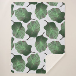 カンナトロピカナ熱帯葉グリーン シェルパブランケット