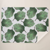 カンナトロピカナ熱帯葉グリーン シェルパブランケット (正面(横))