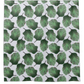 カンナトロピカナ熱帯葉グリーン シャワーカーテン (正面)