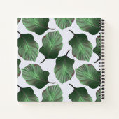 カンナトロピカナ熱帯葉グリーン ノートブック (裏面)