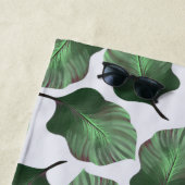 カンナトロピカナ熱帯葉グリーン ビーチタオル (インサイチュ)