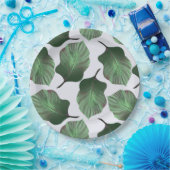 カンナトロピカナ熱帯葉グリーン ペーパープレート (パーティー)