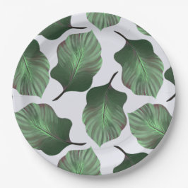カンナトロピカナ熱帯葉グリーン ペーパープレート