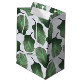 カンナトロピカナ熱帯葉グリーン ミディアムペーパーバッグ (裏面アングル)