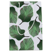 カンナトロピカナ熱帯葉グリーン ミディアムペーパーバッグ (正面)