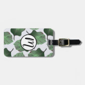 カンナトロピカナ熱帯葉グリーン ラゲッジタグ (正面横)