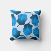 カンナトロピカナ葉ナ熱帯ブルー クッション (正面)