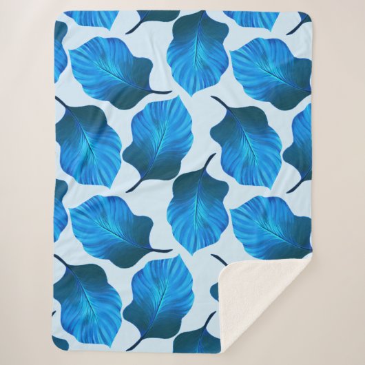 カンナトロピカナ葉ナ熱帯ブルー シェルパブランケット (正面)