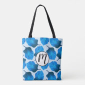 カンナトロピカナ葉ナ熱帯ブルー トートバッグ (裏面)