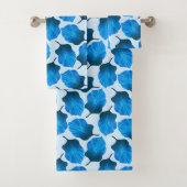 カンナトロピカナ葉ナ熱帯ブルー バスタオルセット (インサイチュ)